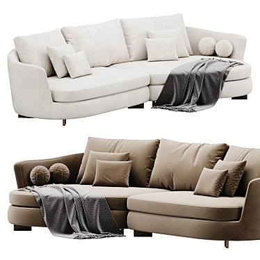 Elegant 2015 Duo Sofa Model 3D model image 1 