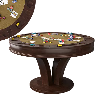 Corona Textured Hamilton Poker Table 3D model image 1 