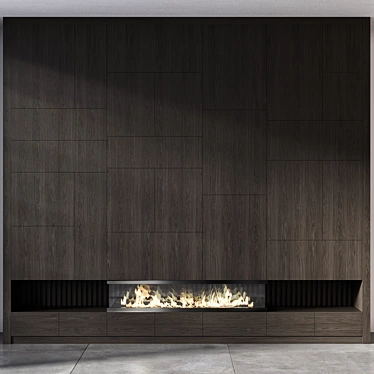 Modern Fireplace Model for Renders 3D model image 1 