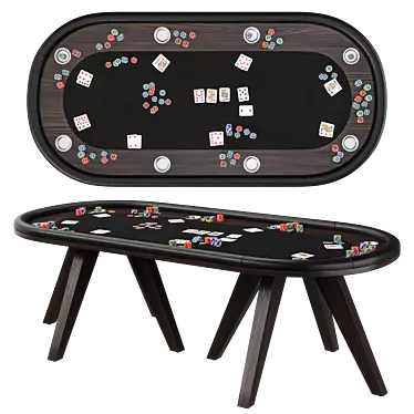 Seattle 96" Hold'em Poker Table 3D model image 1 