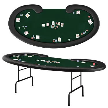 Foldable Prestige Poker Table | Versatile 3DMax Model 3D model image 1 