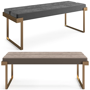 Elegant Avenue Bench for Luxe 3D model image 1 