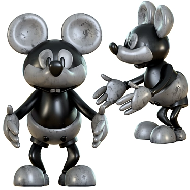 Classic Mickey Mouse Inspired Figure 3D model image 1 