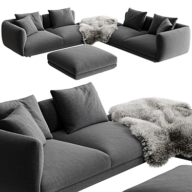 Modern Modular Sofa Set Glamour 3D model image 1 