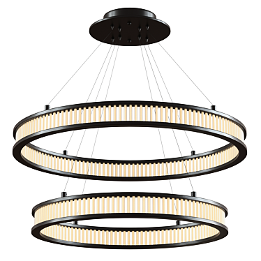 Elegant Damien Double Chandelier 3D model image 1 