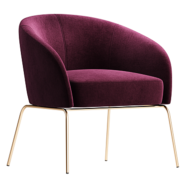 Stylish Cherry Armchair for Horeca 3D model image 1 