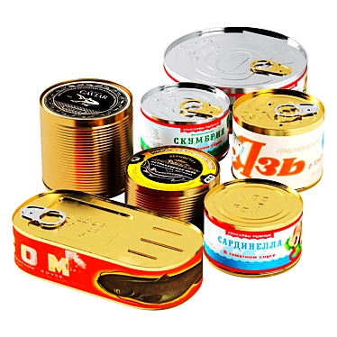 Glossy Canned Fish Model 3D model image 1 