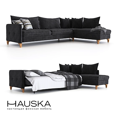 HAUSKA Pepper Corner Sofa Bed 3D model image 1 