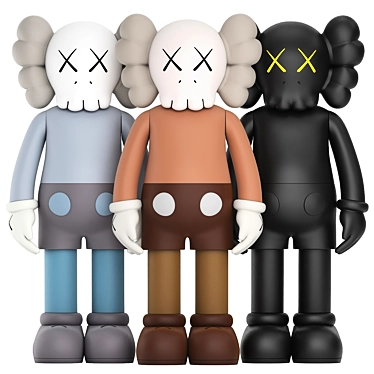 Colorful KAWS Figure Collection 3D model image 1 