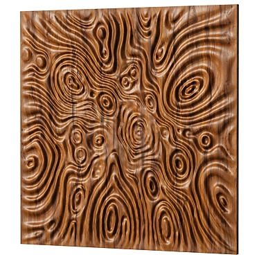 Modern Split Wall Art Sculpture 3D model image 1 