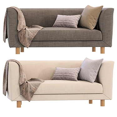 Modern Veneto Sofa Design Model 3D model image 1 