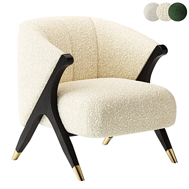 EICHHOLTZ Pavone Boucle Chair  Classic Comfort 3D model image 1 