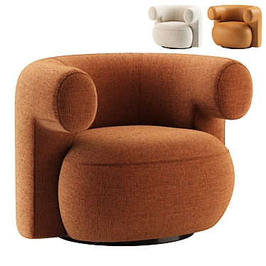 Modern Scandinavian Design Lounge Chair 3D model image 1 