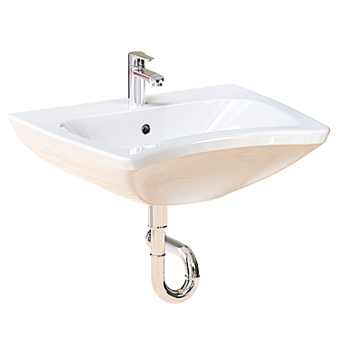 Creavit BD060-00CB00E-0000 Washbasin for Disabled 3D model image 1 