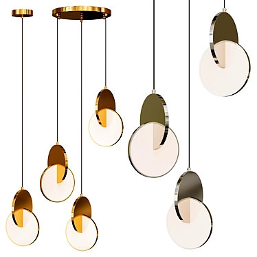  Sleek LED Pendant Lighting Set 3D model image 1 