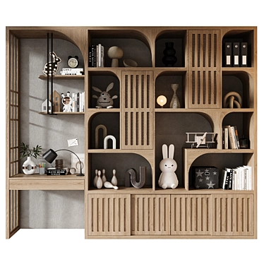 Custom Wardrobe Composition with Decor 3D model image 1 