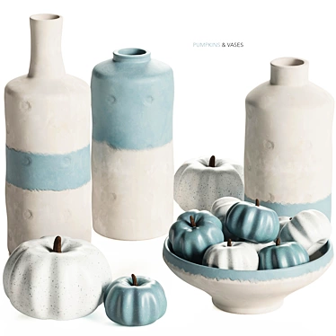 Pottery Barn - Mallory Blue & White Ceramic Vase Decoration Set
