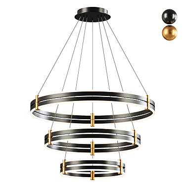 Zortes DUBLE-R LED Pendant Light 3D model image 1 