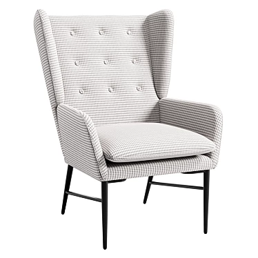 Modern Gray Mehjden Armchair 3D model image 1 