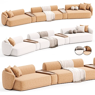 Modern RENE Sofa: Meridiani Collection 3D model image 1 