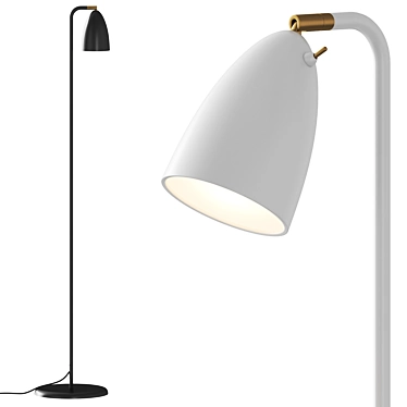 Sleek Nordic Nexus Floor Lamp 3D model image 1 