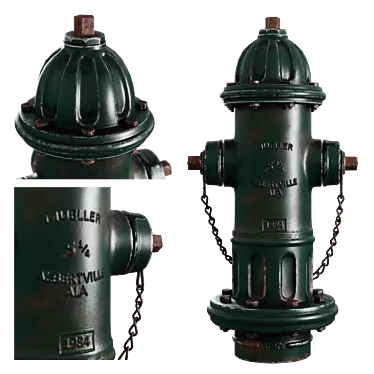 Corona Physical Fire Hydrant 4K 3D model image 1 