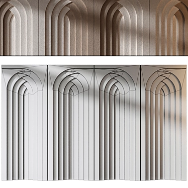 Gypsum Wall Panels Set 315 3D model image 1 