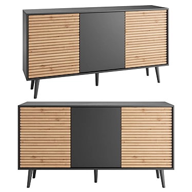 Elegant Ellaruth Sideboard: Modern Furniture 3D model image 1 