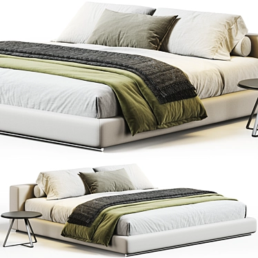 Title: Flexform Groundpiece Bed, 3D Model 3D model image 1 