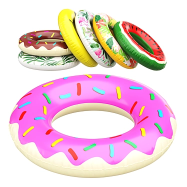 Inflatable Pool Swimming Ring 3D model image 1 