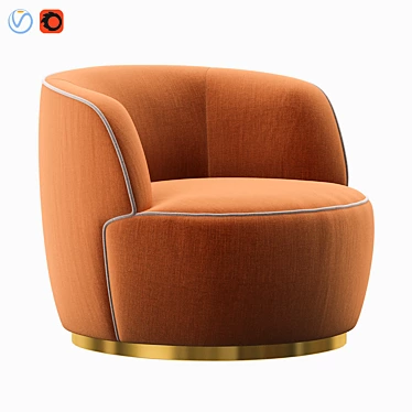 Elegant CIPRIA Armchair, SOFTHOUSE 3D model image 1 