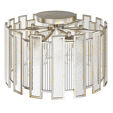 Agave Art Deco Ceiling Light 3D model image 1 