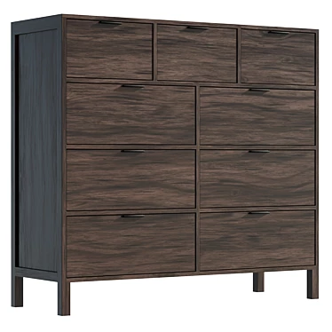 Modern Minimalist Kira Dresser 3D model image 1 