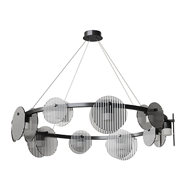 Lampatron Ring Glass LED Chandelier 3D model image 1 