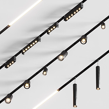 Sleek Track Lighting Solution 3D model image 1 