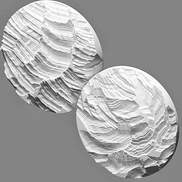 Gypsum 22-Piece Wall Panel Set 3D model image 1 