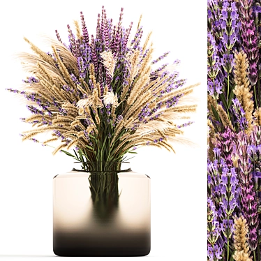 Field Flowers Bouquet Set 3D model image 1 