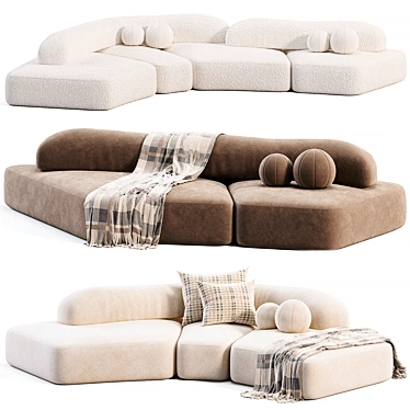  Rugged Elegance: Contemporary Sofa Design 3D model image 1 