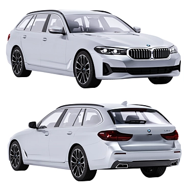  BMW 5 Series Car Model 3D model image 1 