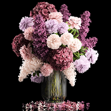 Elegant Spring Blossom Bouquet 3D model image 1 