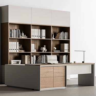 Executive Office Desk - Modern Design 3D model image 1 