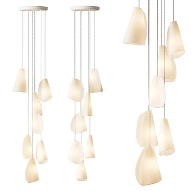 Petal Path Pendant Lamp BOCCI 3D model image 1 