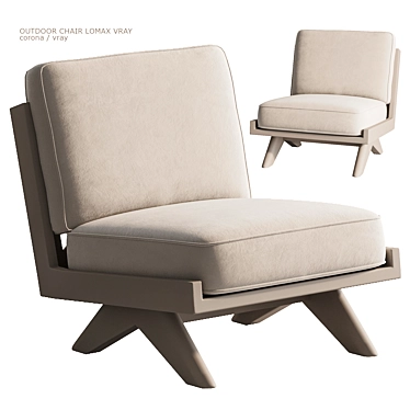 Elegant Outdoor Seating: LOMAX Chair 3D model image 1 