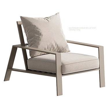 Elegant Outdoor Chair - BelleVue 3D model image 1 