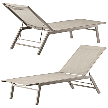 Stylish Outdoor Sunbed Settee 3D model image 1 