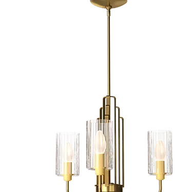 Kichler QN-KIMROSE3-BNB Chandelier Fixture 3D model image 1 