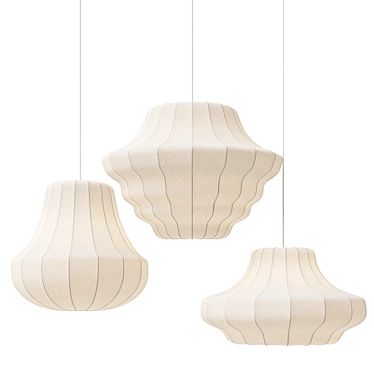 Sleek Modern Pendant Lamp 3D model image 1 