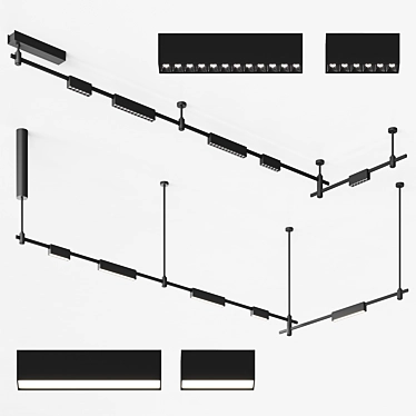 Esthetic Magnetic Multi-Level Magnetic Suspension System 3D model image 1 