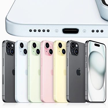 iPhone 15 Render Model Upgrade 3D model image 1 