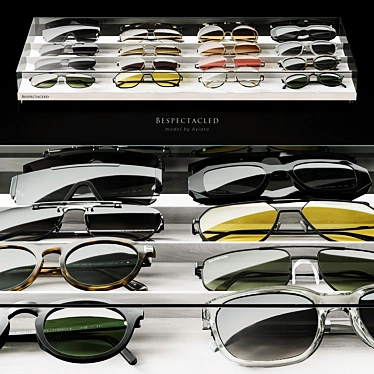 Designer Glasses Collection: High-quality Models 3D model image 1 